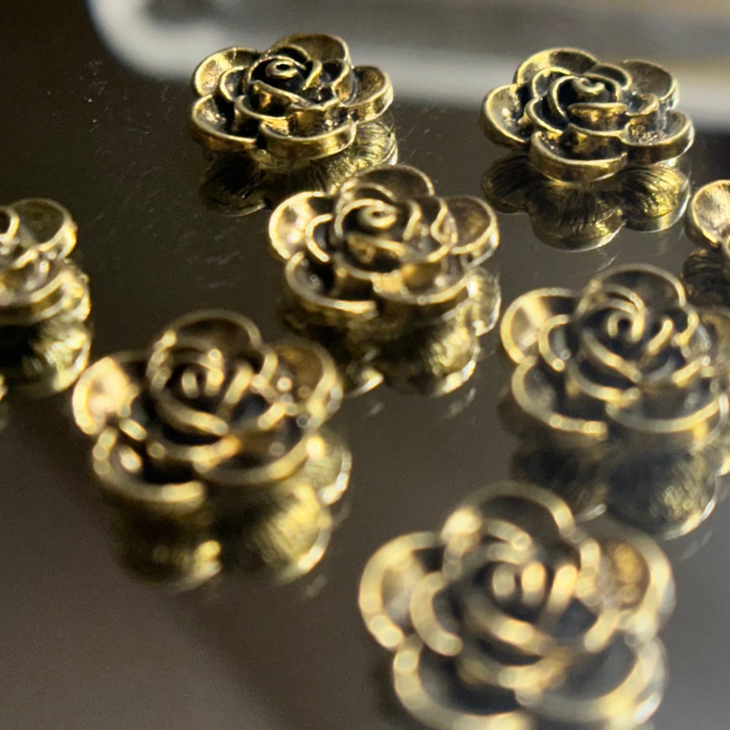 Gold Flower Charms