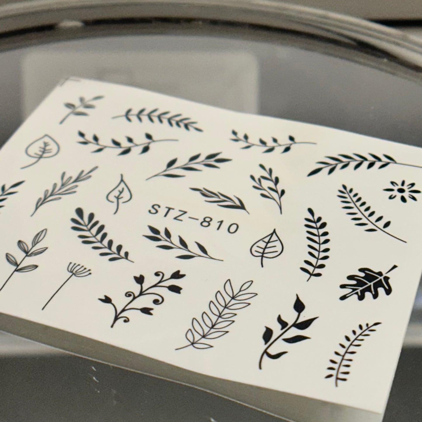 Leaf water decal set