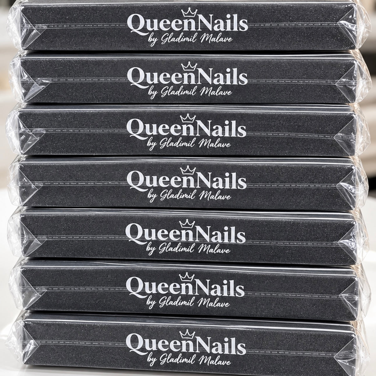 Queen Nails Professional Nail Buffer — 100/180 Grit | 10 Pack