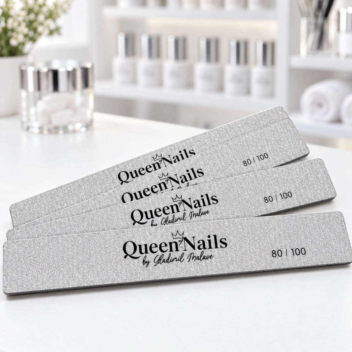 Premium Silver Nail File – 80/100 Grit