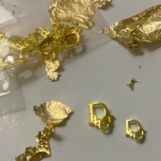 Designer D Gold Charm